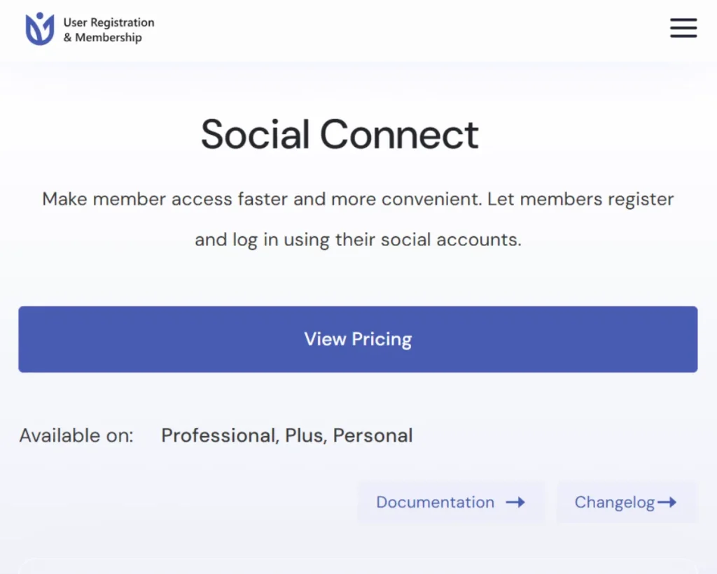 User Registration Social Connect