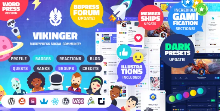 Vikinger - BuddyPress and GamiPress Social Community