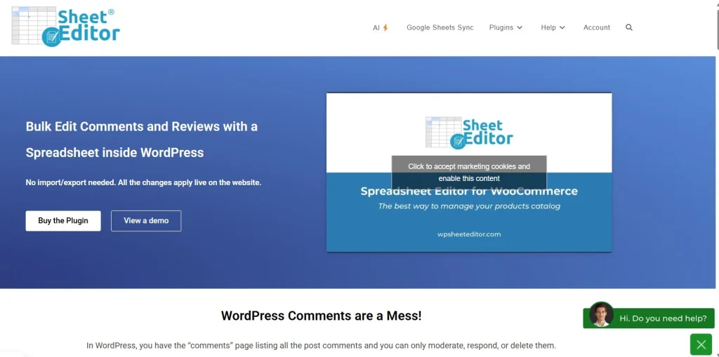 WP Sheet Editor – Comments