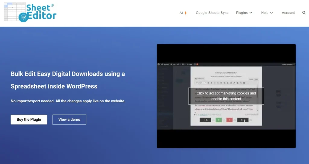 WP Sheet Editor – EDD Downloads Pro