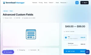 WPDM – Advanced Custom Fields