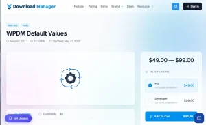 WPDM – Default Values
