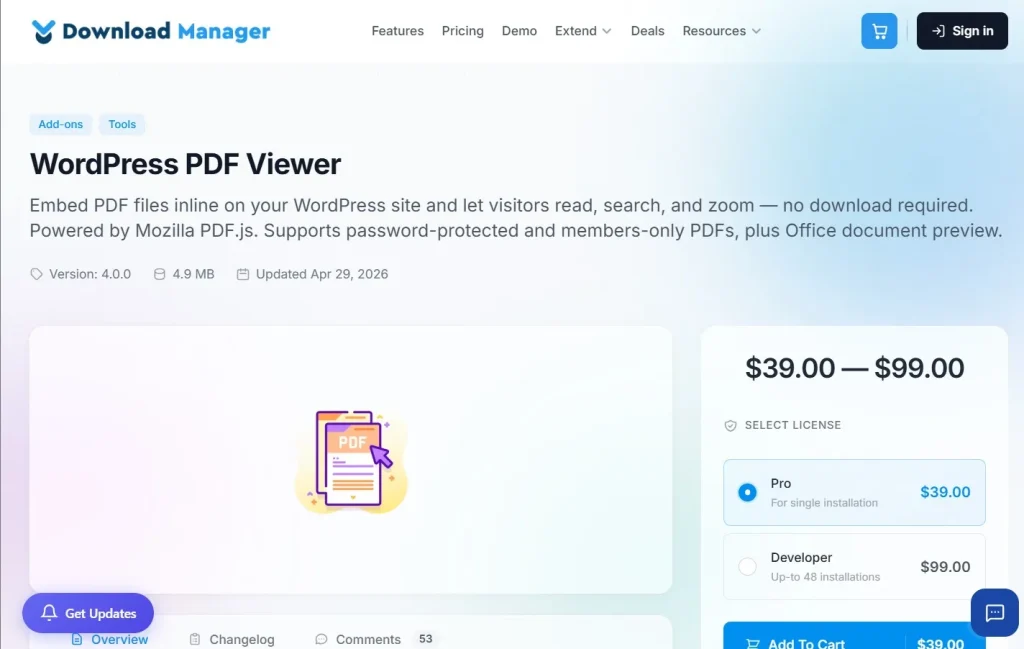 WPDM – PDF Viewer