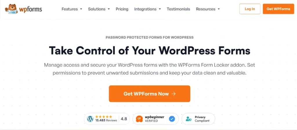 WPForms Form Locker