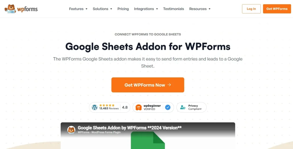 WPForms Google Sheets