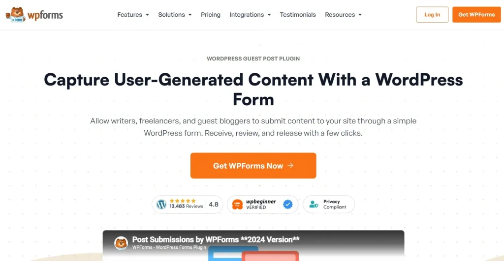 WPForms Post Submissions
