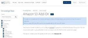 WS Form PRO – Amazon S3