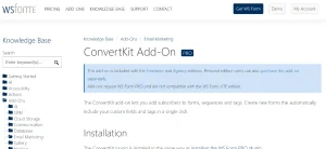 WS Form PRO – ConvertKit