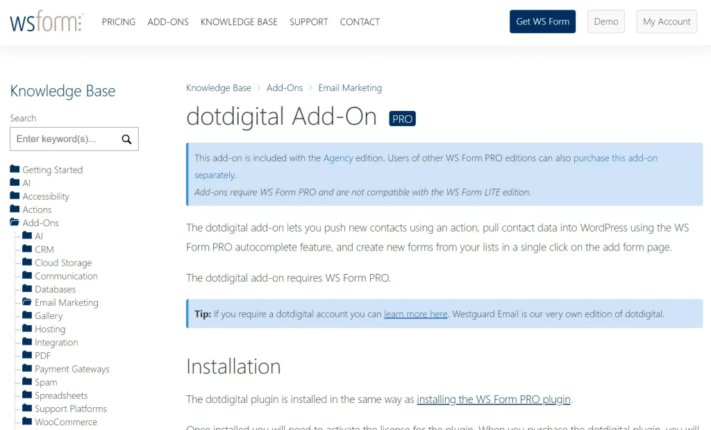 WS Form PRO – Dotdigital