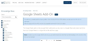 WS Form PRO – Google Sheets