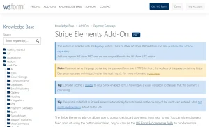 WS Form PRO – Stripe Elements