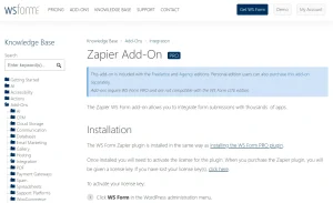 WS Form PRO – Zapier