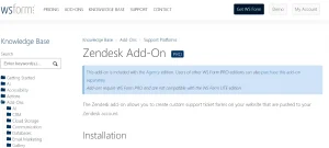 WS Form PRO – Zendesk