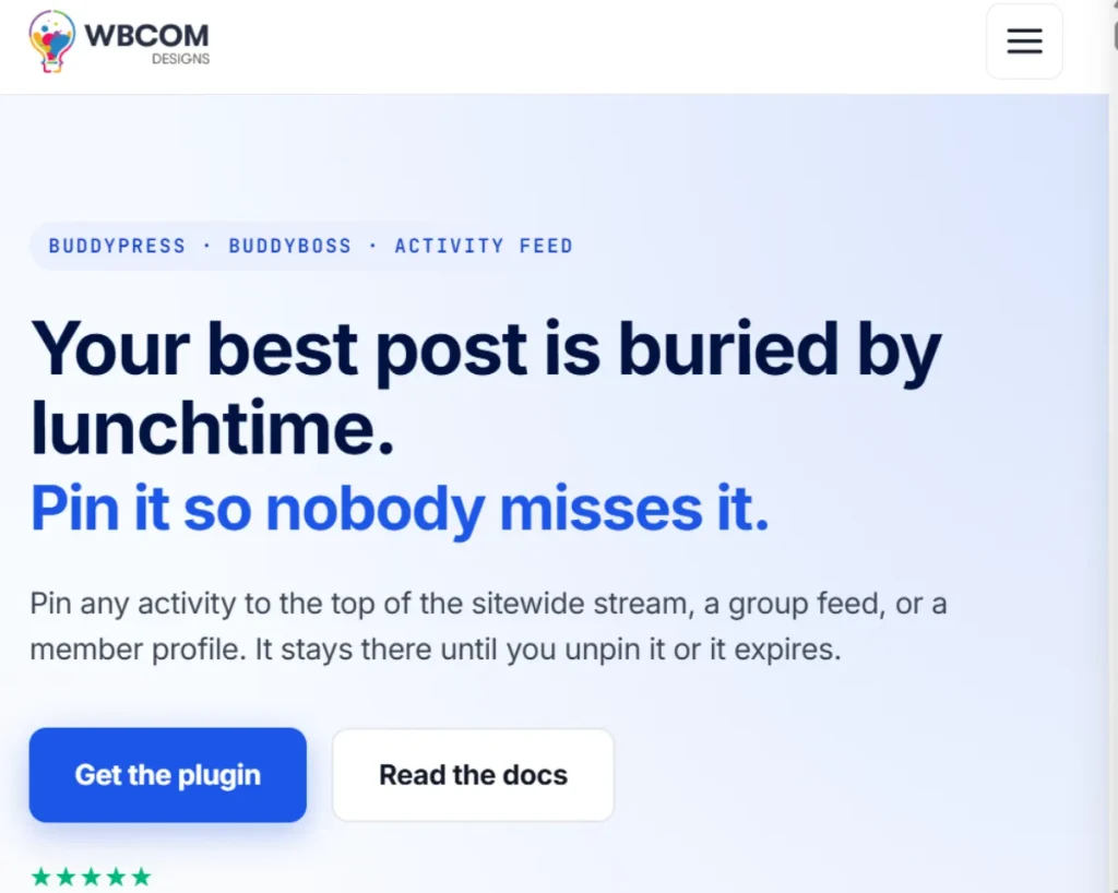 Wbcom Designs – BuddyPress Sticky Post