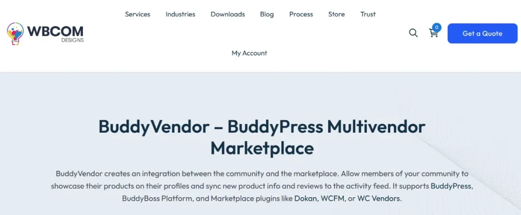 Wbcom Designs – BuddyVendor