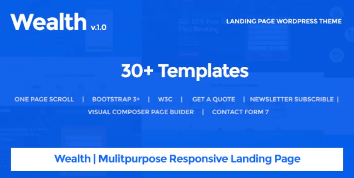 Wealth – Multi-Purpose Landing Page WordPress Theme