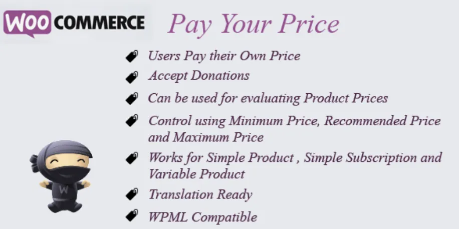 WooCommerce Pay Your Price