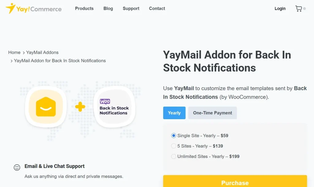 YayMail Addon for Back In Stock Notifications