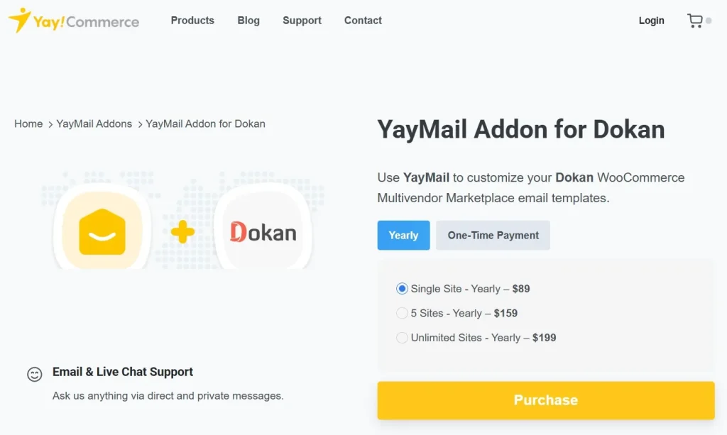 YayMail Addon for Dokan