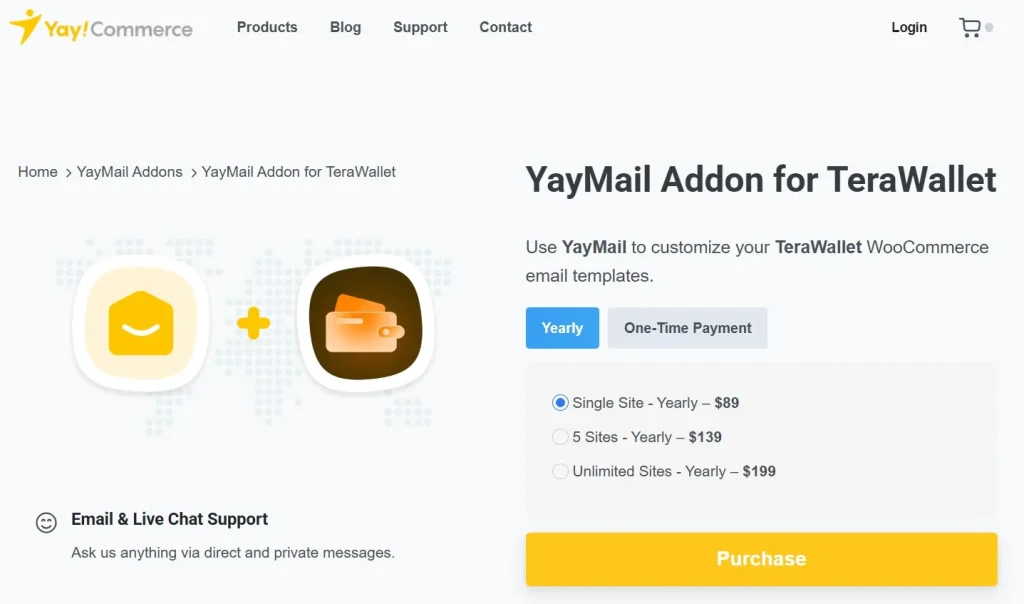 YayMail Addon for TeraWallet