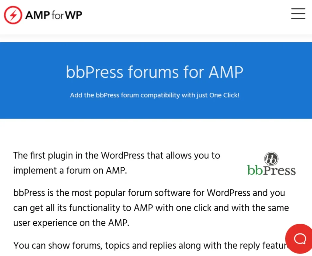 bbPress for AMP