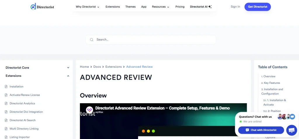 Directorist – Advanced Review