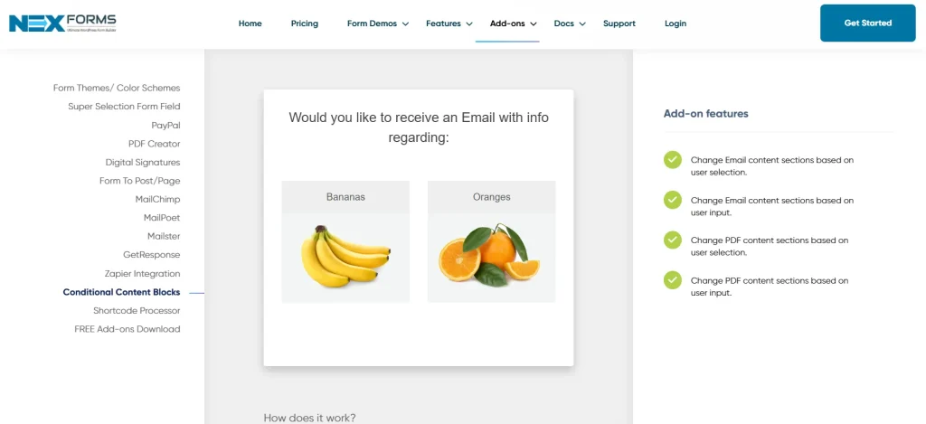 NEX-Forms ADD ON – Conditional Content Blocks