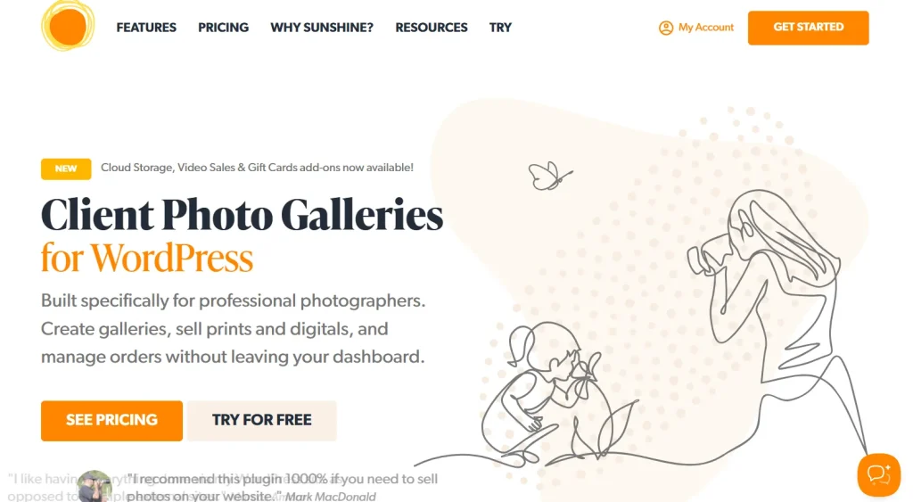 Sunshine Photo Cart – Free Client Photo Galleries for Photographers